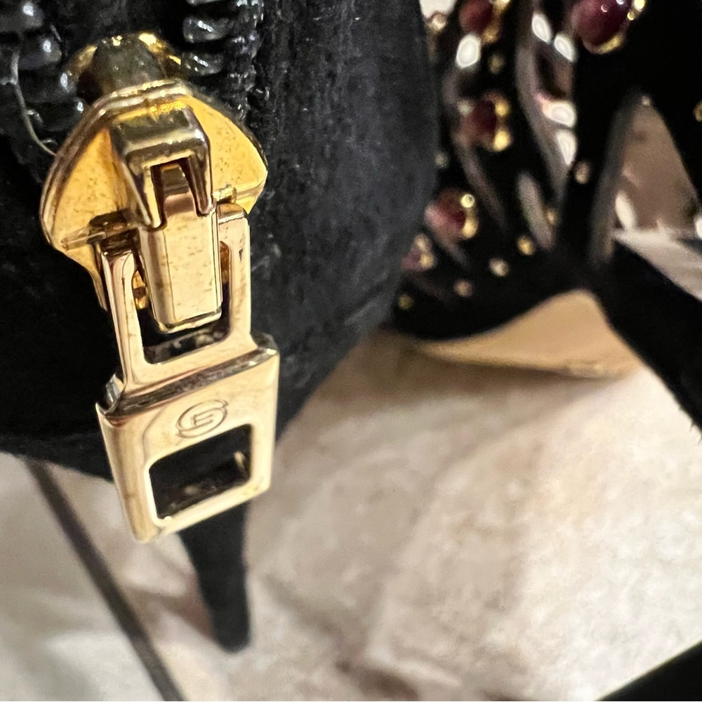 Elie Saab Studs & Suede Cage Sandals Size 36.5 - Picture 6 of 12